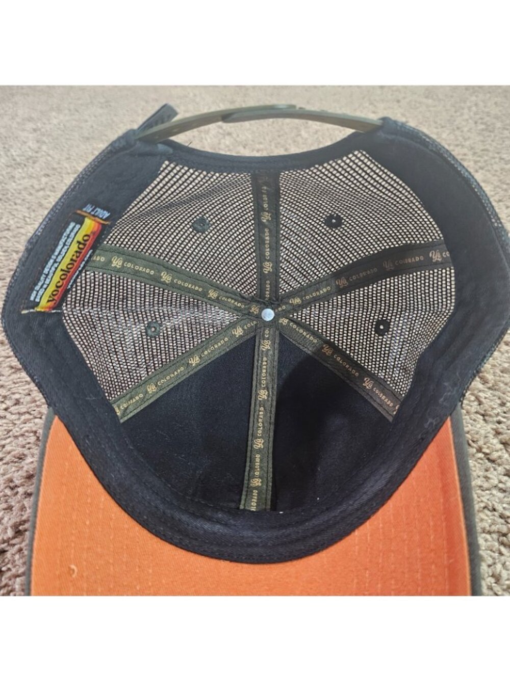 READ Red Rocks Colorado Trucker Hat YoColorado Meshback Snapback Cap Gray - Picture 11 of 12